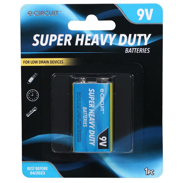 Bateria 9V Super Heavy Duty E-Circuit 5 Pack