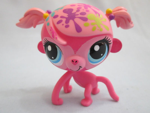 Littlest Pet Shop LPS 3509 Blind Bag Pink Monkey Minka Mark Paint Splashin