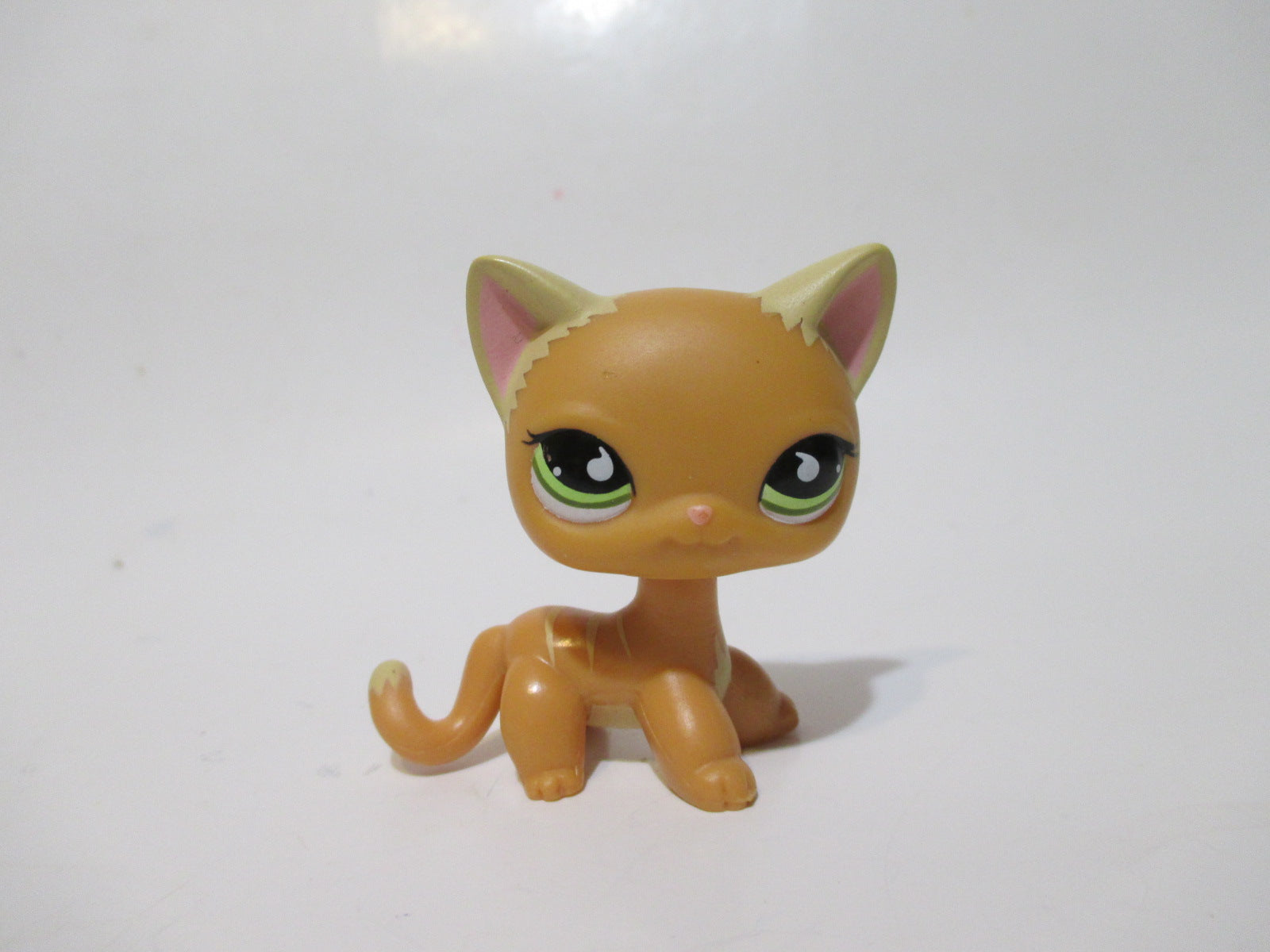 Authentic Littlest Pet Shop # 2118 Orange deals Pink Striped Glitter Short Hair Cat