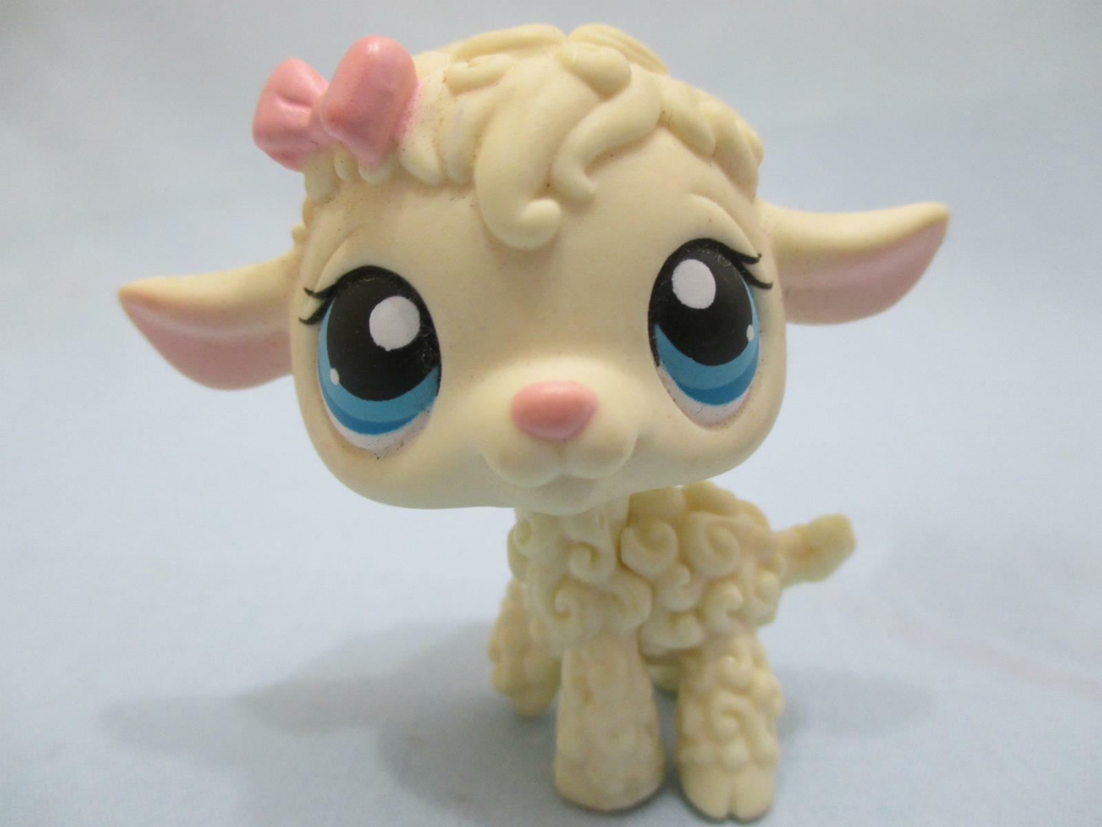 Littlest Pet Shop Rare Cream Farm Lamb Sheep 396 Blue Eyes Authentic ...