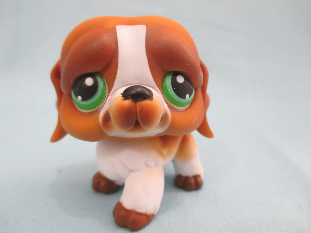 Littlest Pet Shop Saint Bernard Dog LPS Pet #335 White Dots on Green Eyes