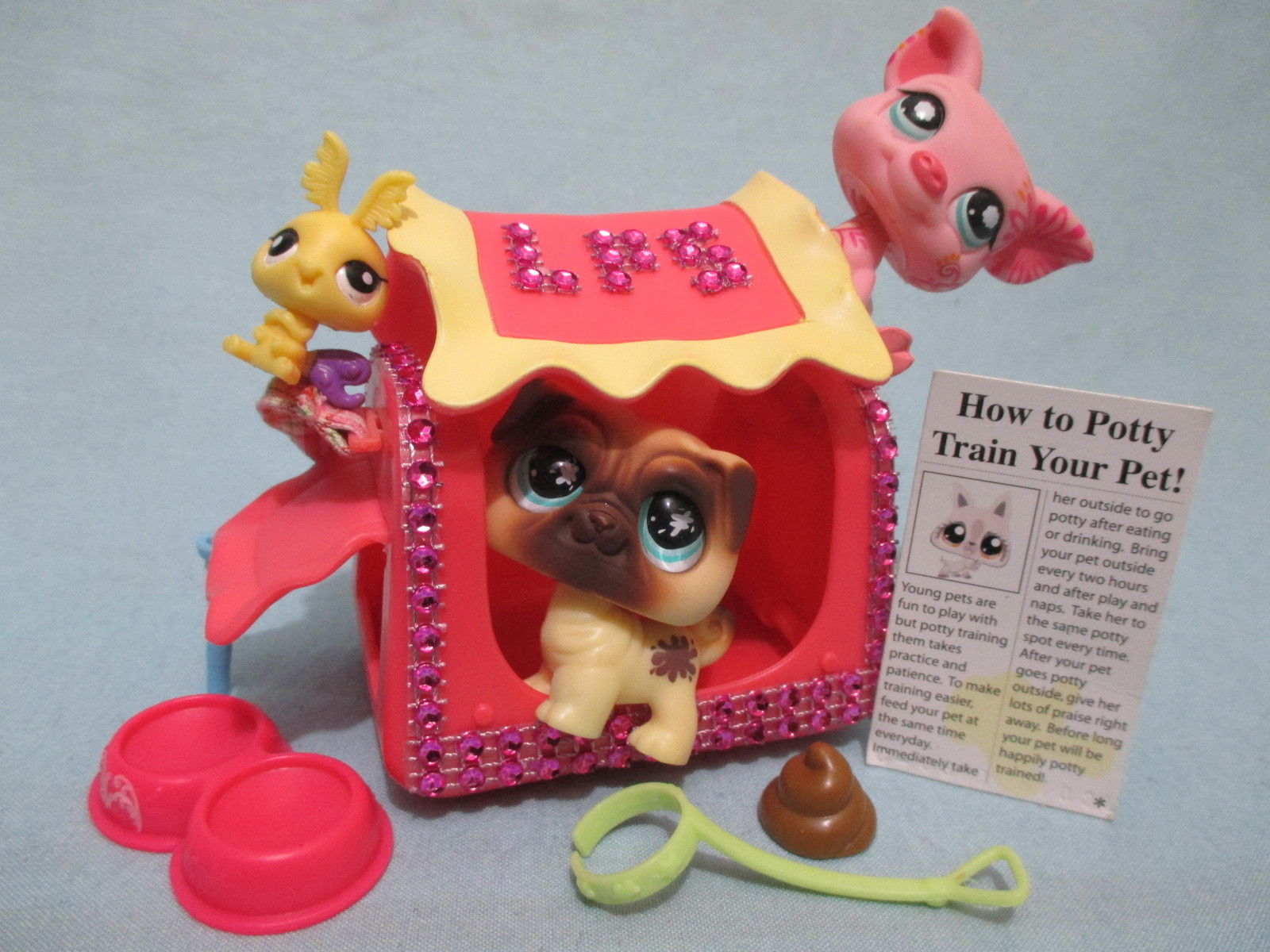 Littlest Pet Shop Playset Lot 12 Random Dog Cat House and Accessories ...