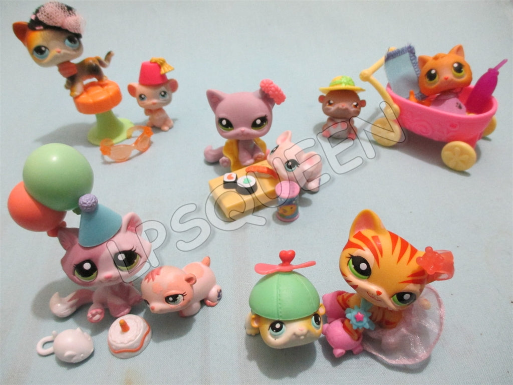 10PCS Littlest Pet Baby Shop LPS Tiniest Mini Figure Original Super Tiny  Animal Sheep Bird Bunny