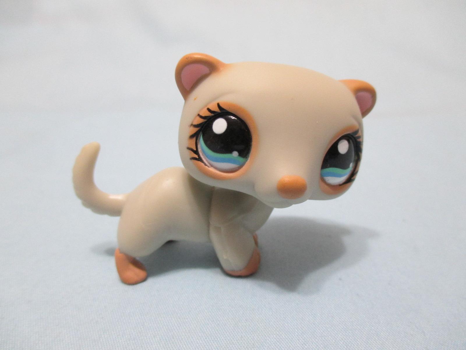 Littlest Pet Shop Ferret Grey Weasel Green Eyes 1172 Authentic LPS ...